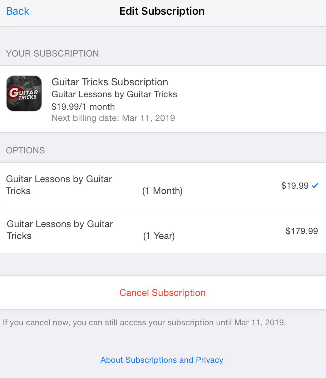 I purchased my subscription through the app. How do I cancel my ...